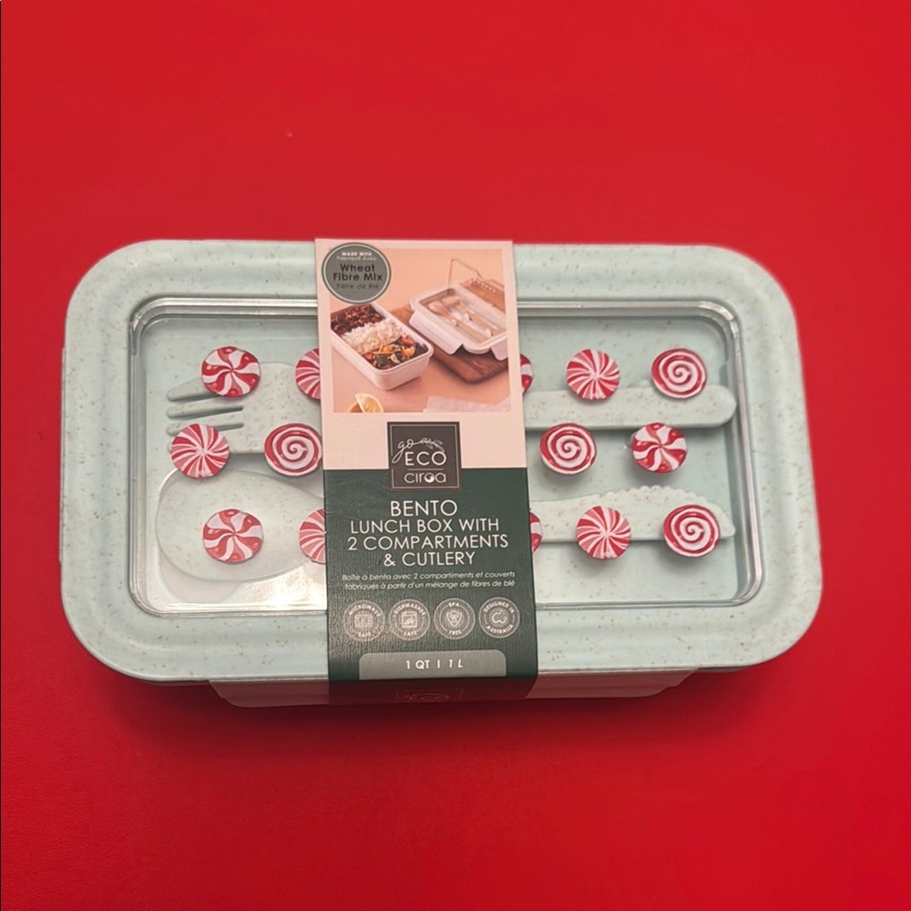New Eco Circa Bento Lunch Box with Cutlery